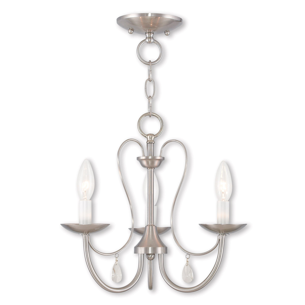 Mirabella 3 Light 14.5 inch Brushed Nickel Mini Chandelier Ceiling Light