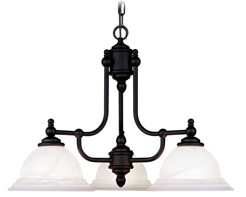 North Port 3 Light 24 inch Black Chandelier Ceiling Light