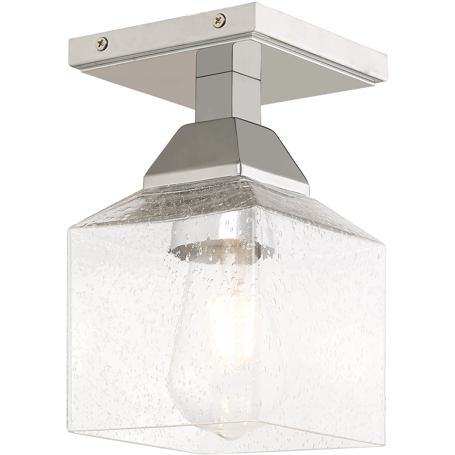 Aragon 1 Light 5 inch Polished Chrome Semi-Flush Mount Ceiling Light