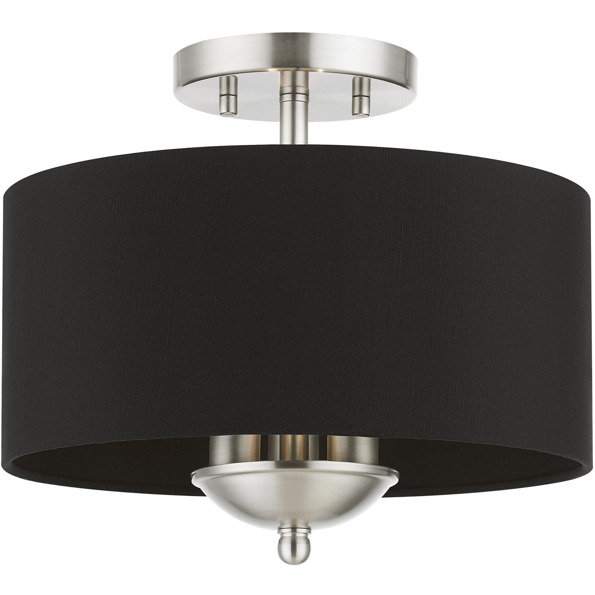 Huntington 3 Light 12 inch Brushed Nickel Semi-Flush Ceiling Light
