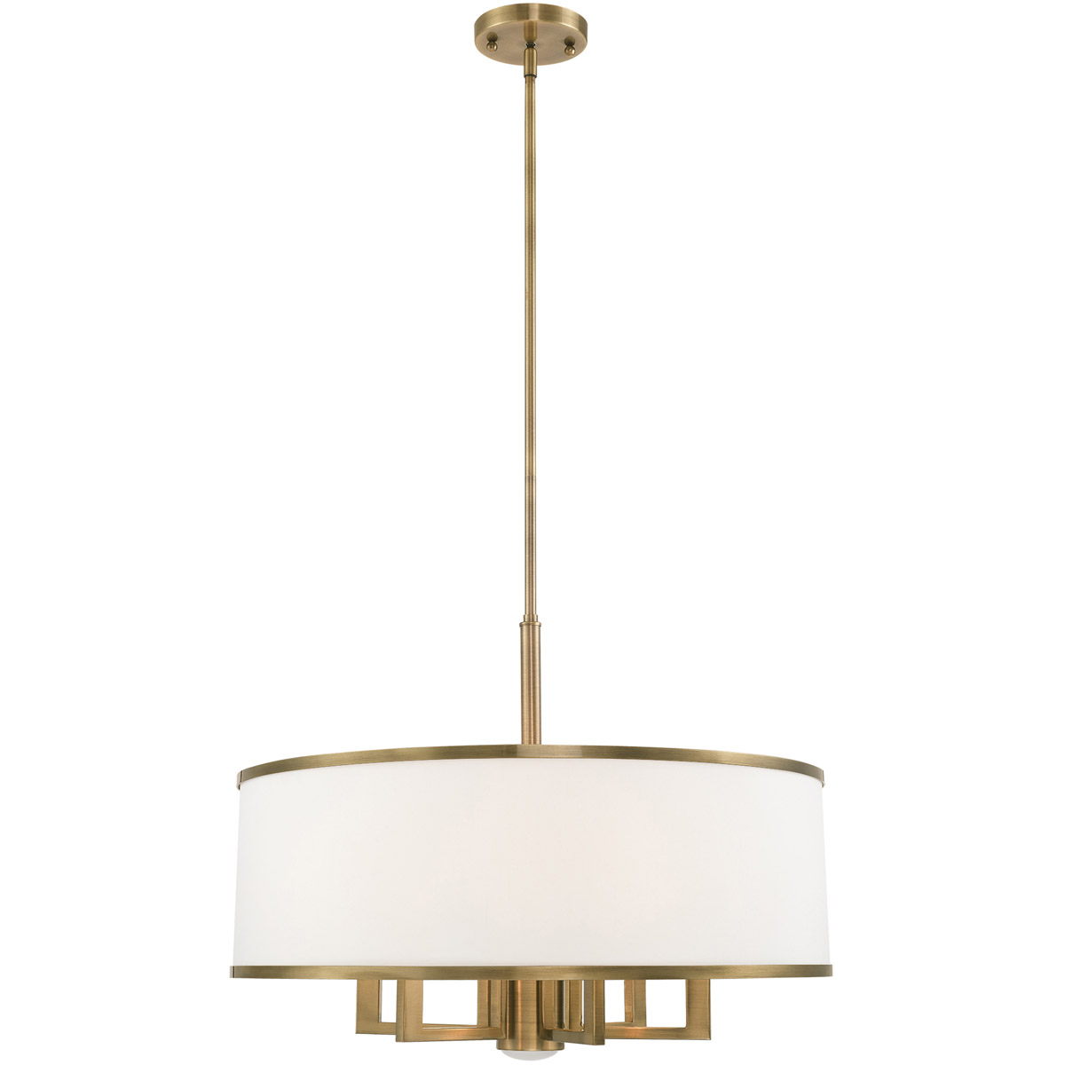 Park Ridge 7 Light 24 inch Antique Brass Pendant Chandelier Ceiling Light