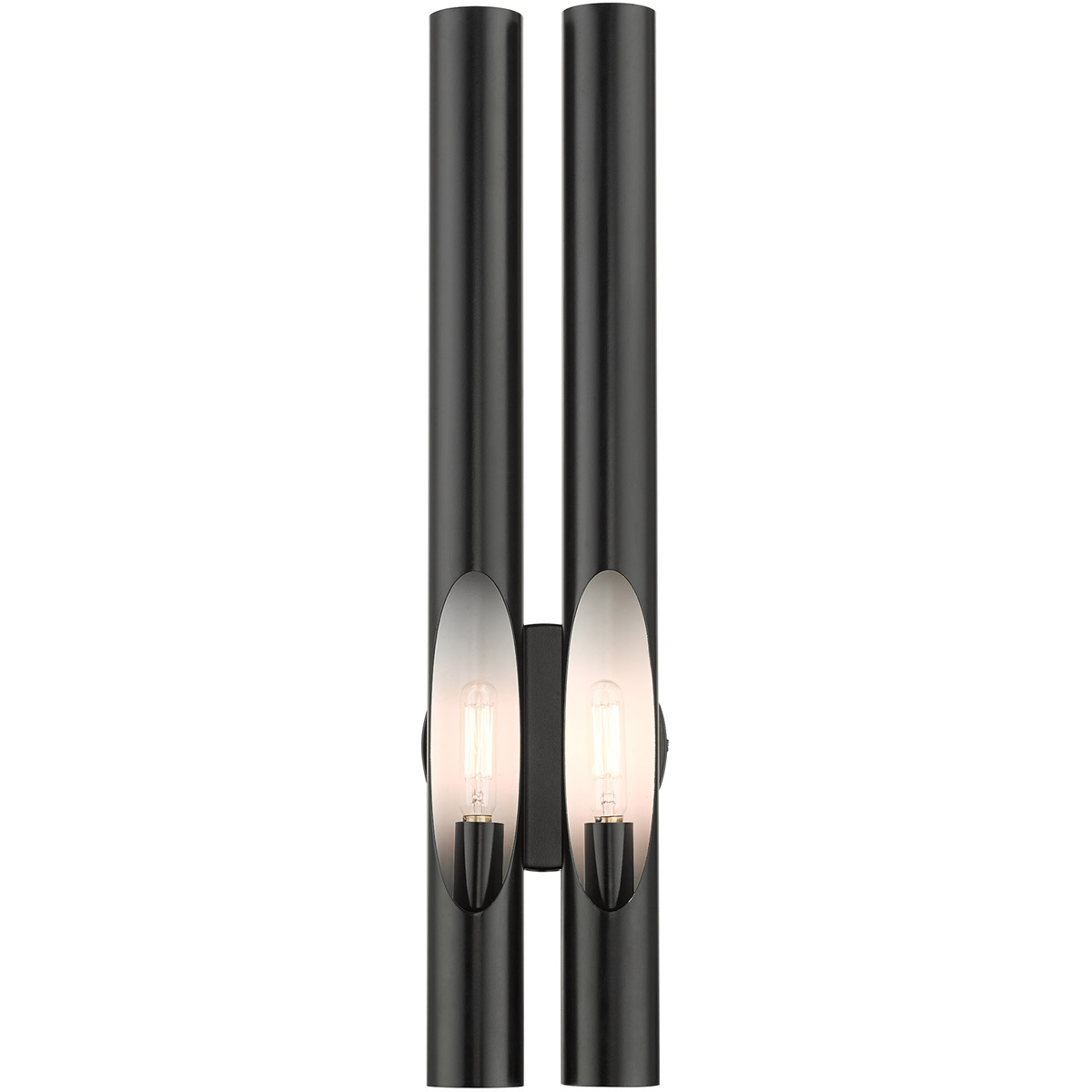 Acra 2 Light 5.13 inch Shiny Black ADA ADA Double Sconce Wall Light