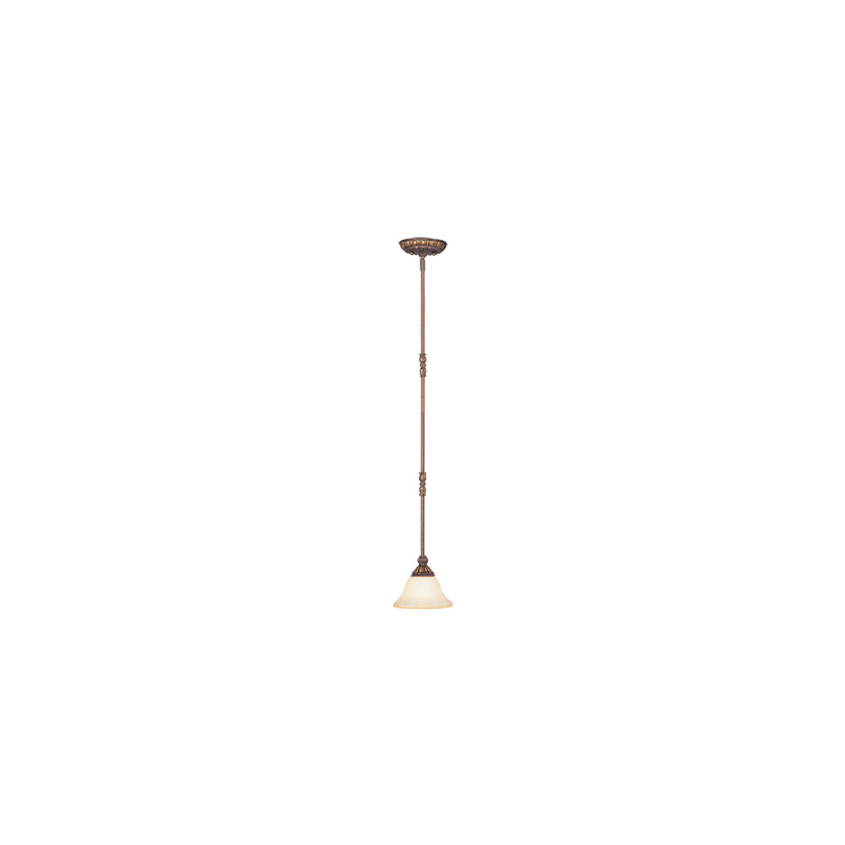 Sovereign 1 Light 7.5 inch Crackled Greek Bronze with Aged Gold Accents Mini Pendant Ceiling Light