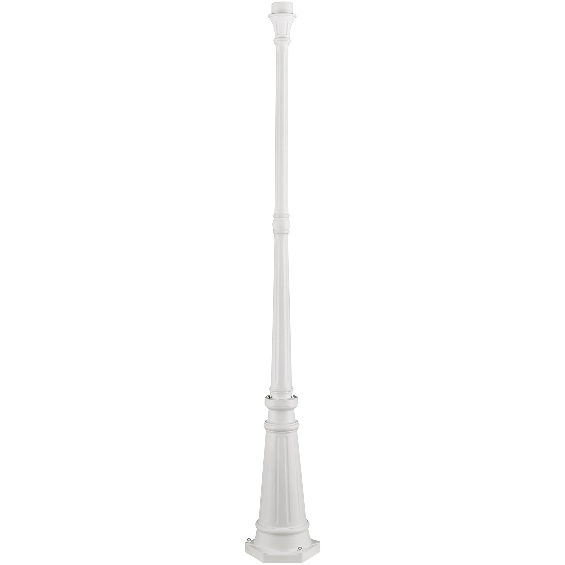 Allison 74 inch Textured White Outdoor Lamp Post
