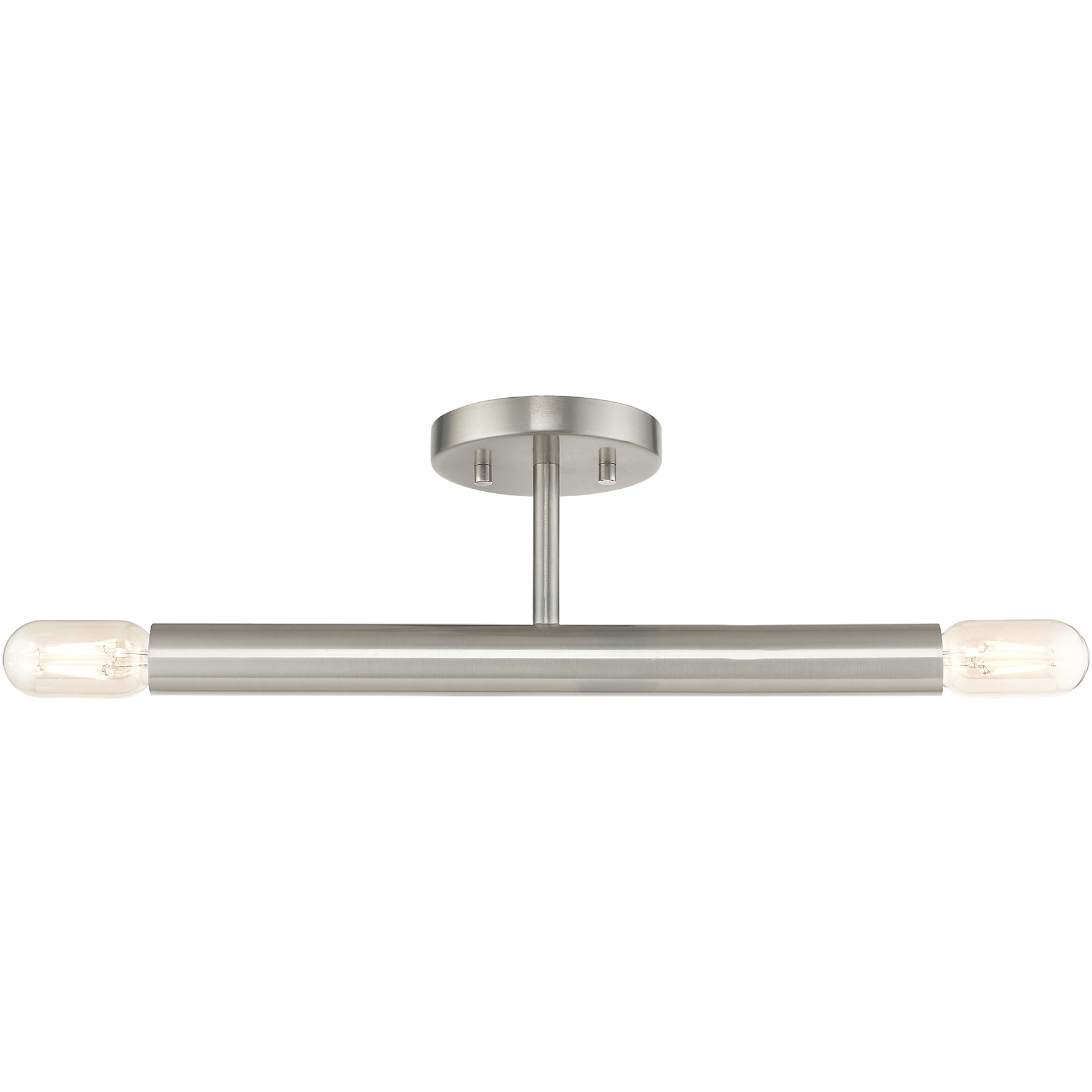 Copenhagen 2 Light 5.13 inch Brushed Nickel Semi-Flush Ceiling Light