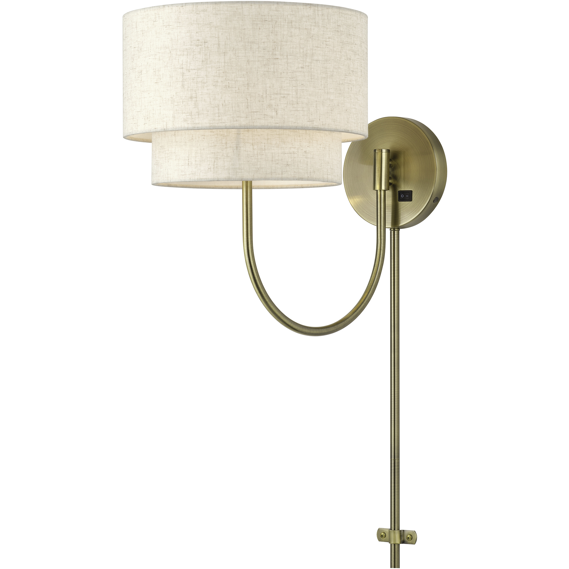 Manorwood 17.5 inch 60 watt Antique Brass Swing Arm Wall Lamp Wall Light