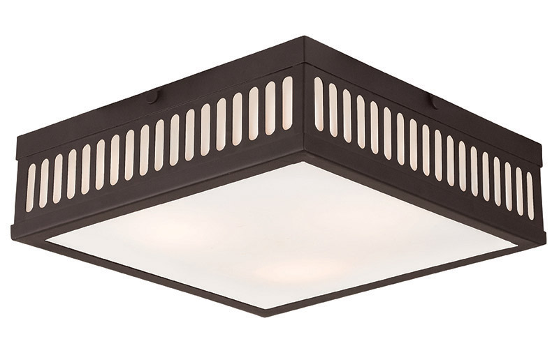 Prentice 3 Light 12.5 inch Bronze Flush Mount Ceiling Light