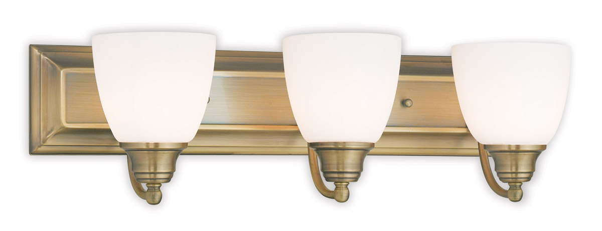 Springfield 3 Light 24 inch Antique Brass Vanity Sconce Wall Light