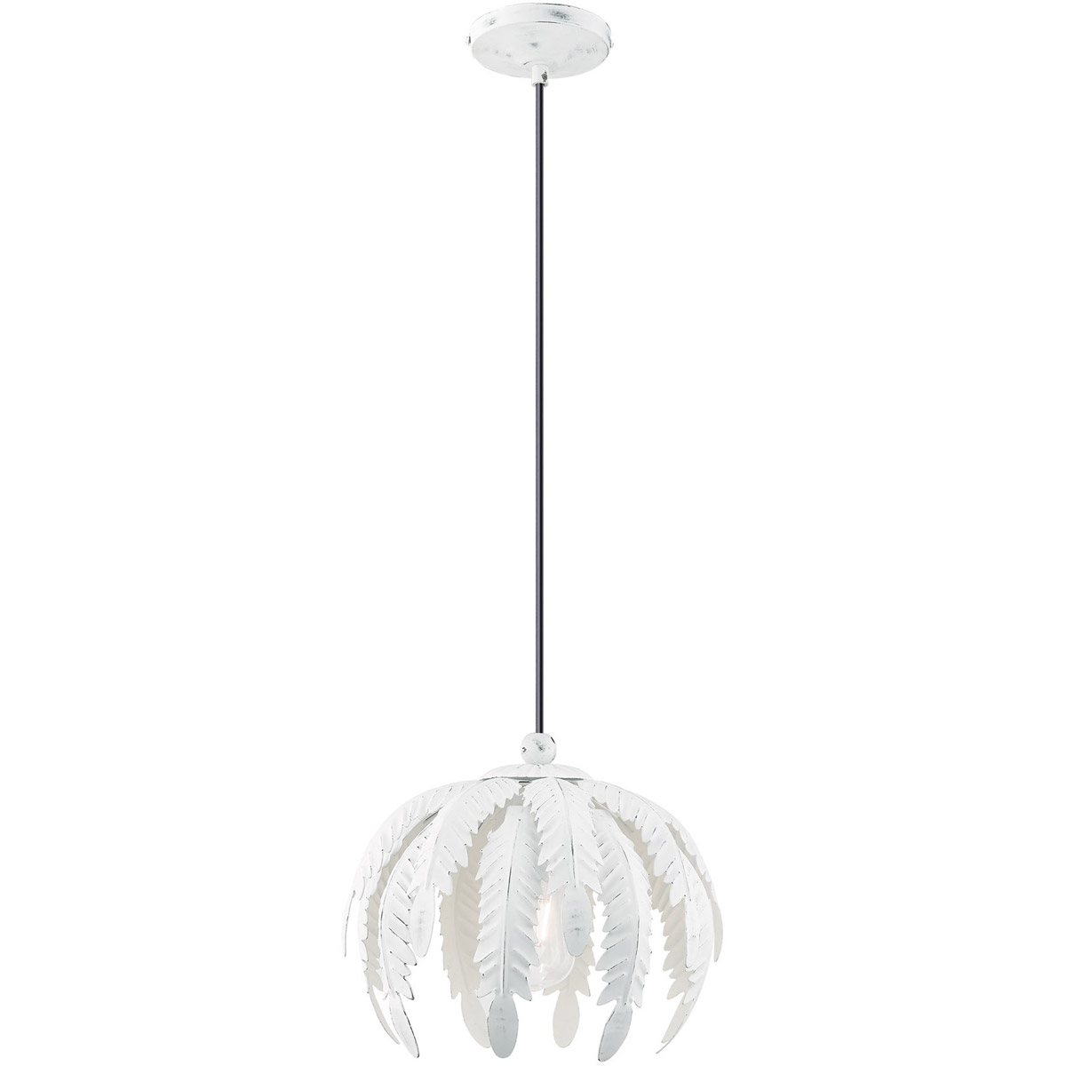 Acanthus 1 Light 12.63 inch Antique White Mini Pendant Ceiling Light