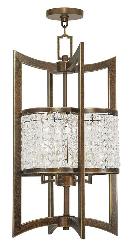 Grammercy 4 Light 14 inch Hand Painted Palacial Bronze Semi Flush Mount Ceiling Light