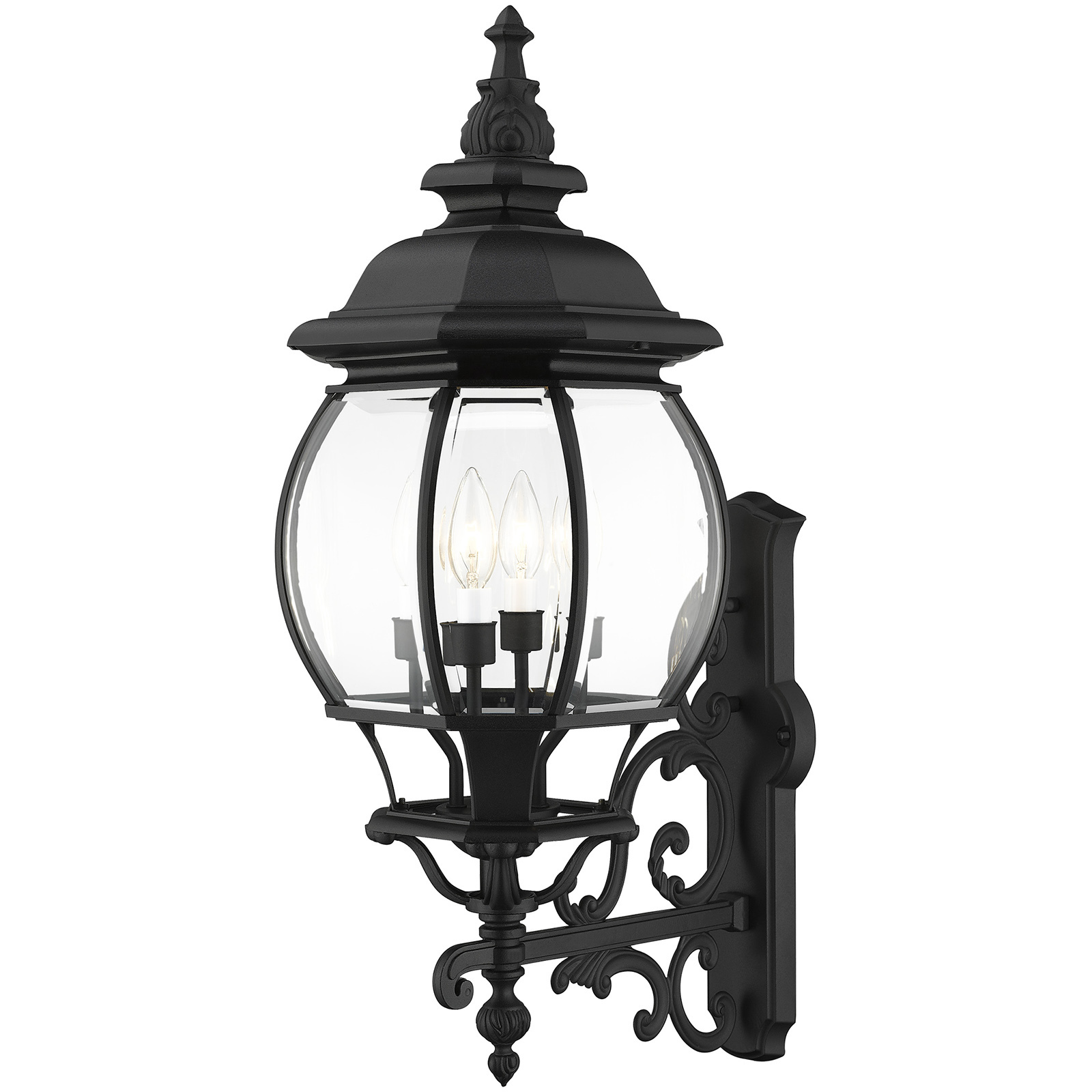 Frontenac 4 Light 28.5 inch Textured Black Outdoor  Wall Lantern