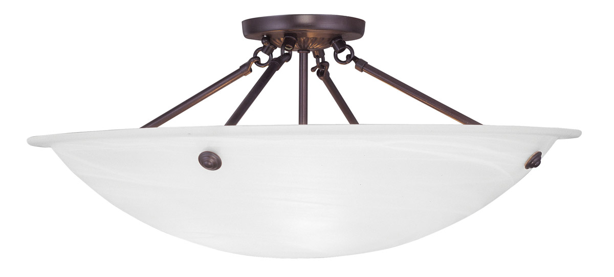 Oasis 4 Light 24 inch Bronze Semi-Flush Mount Ceiling Light