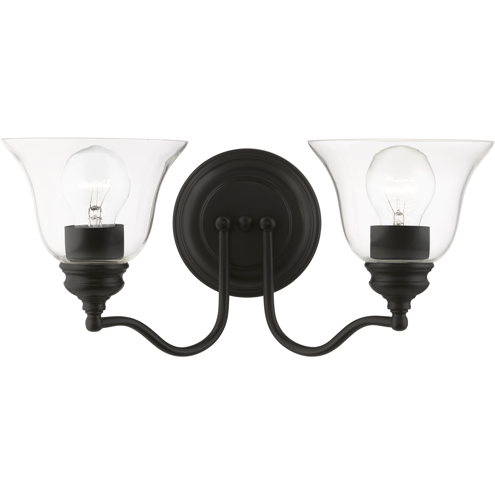 Moreland 2 Light 15.25 inch Black Vanity Sconce Wall Light