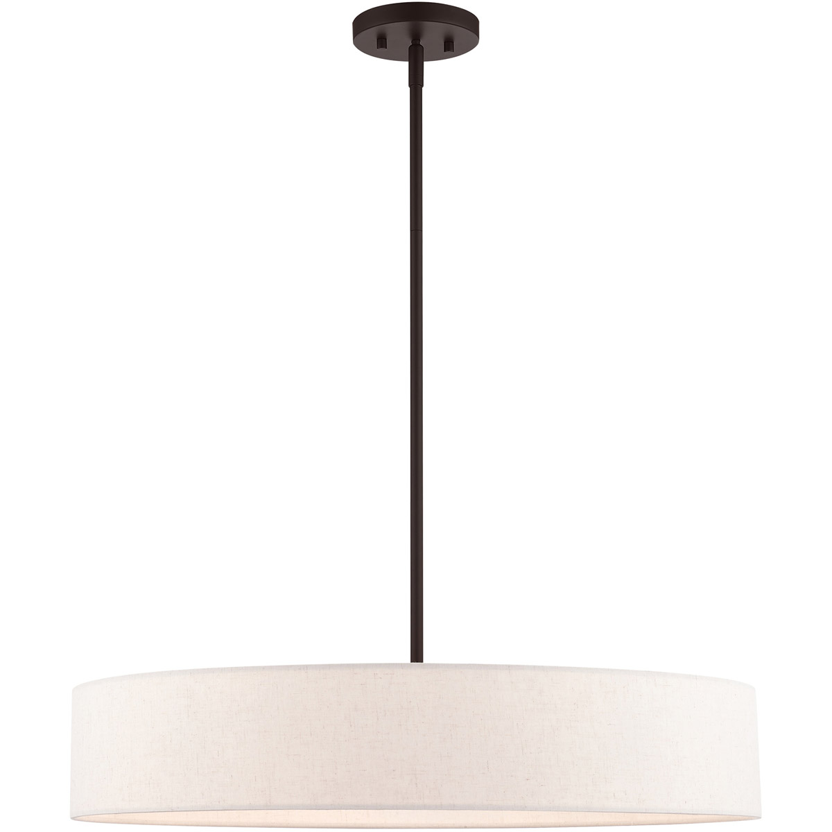 Venlo 5 Light 26 inch Bronze with Antique Brass Accents Large Drum Pendant Ceiling Light