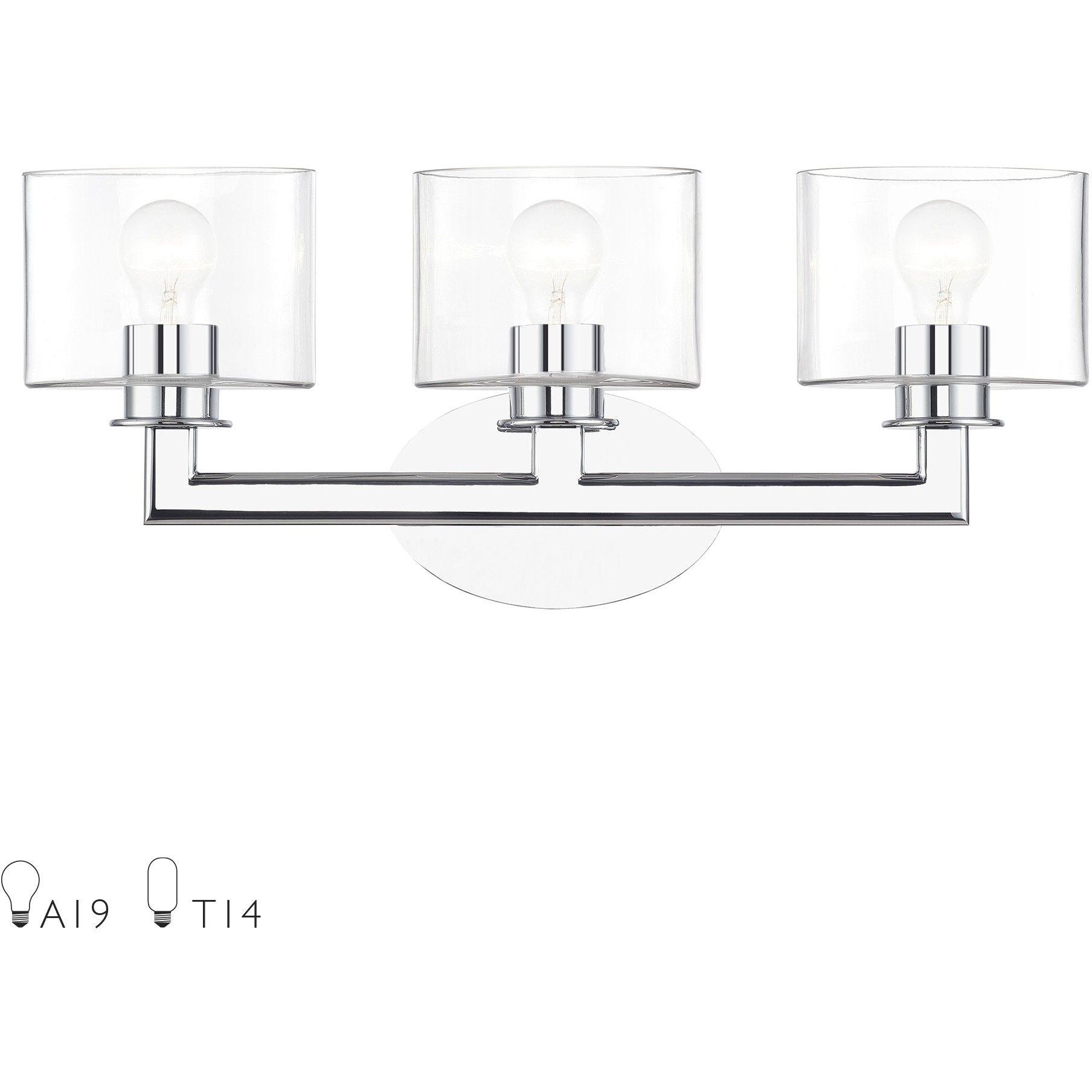 Bernardino 3 Light 23.75 inch Polished Chrome Vanity Sconce Wall Light