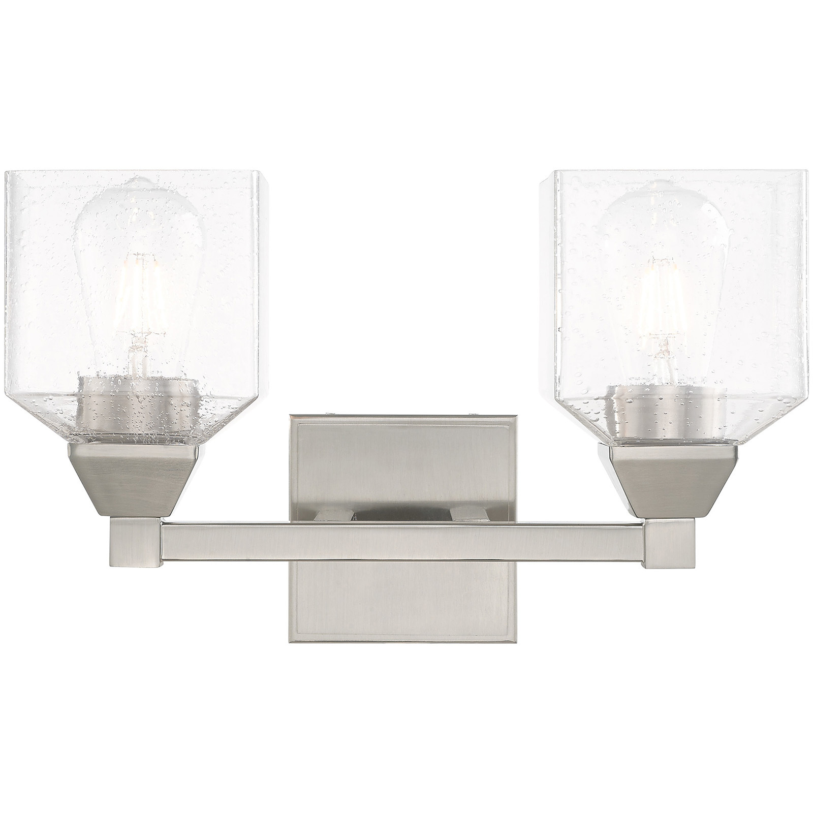 Aragon 2 Light 15 inch Brushed Nickel Bath Vanity Wall Light