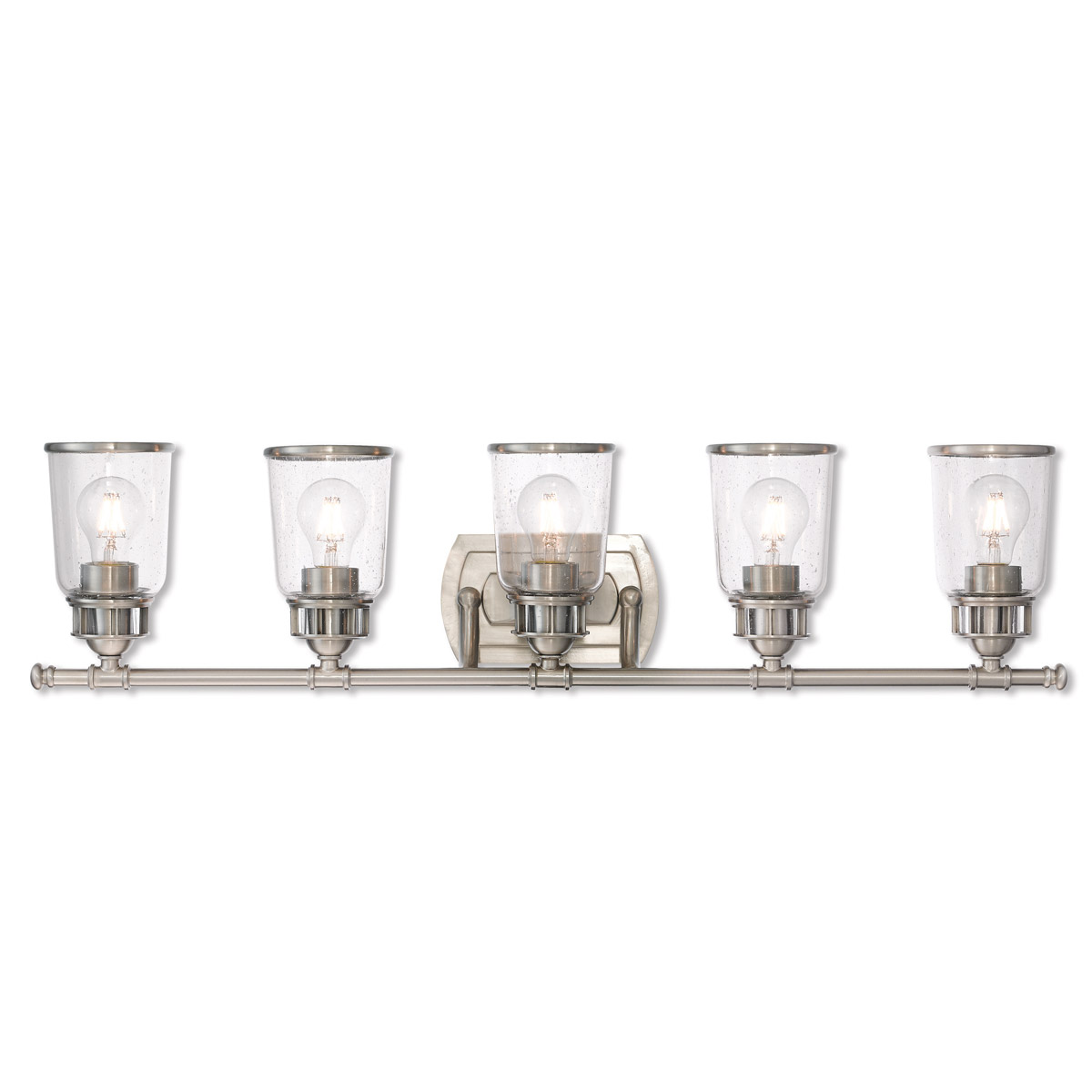 Lawrenceville 5 Light 36 inch Brushed Nickel Bath Vanity Wall Light