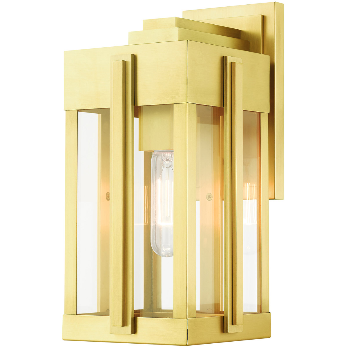 Lexington 1 Light 13.25 inch Natural Brass Small Outdoor Wall Lantern