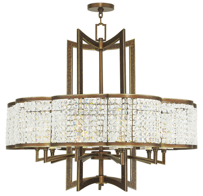 Grammercy 10 Light 34 inch Hand Painted Palacial Bronze Chandelier Ceiling Light
