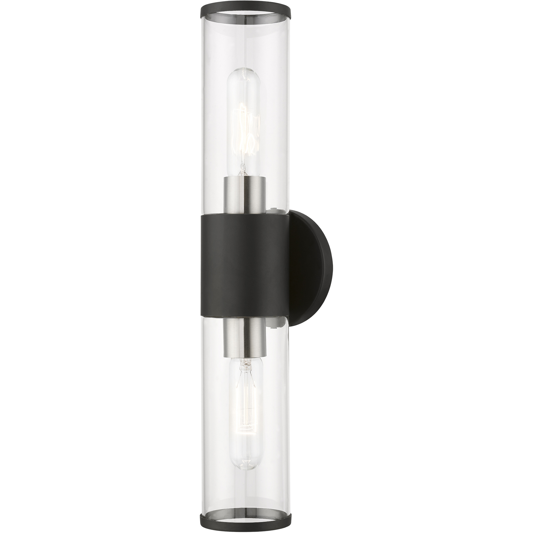 Livex Lighting 17282-04 Banca 2 Light 4 inch Black with Brushed