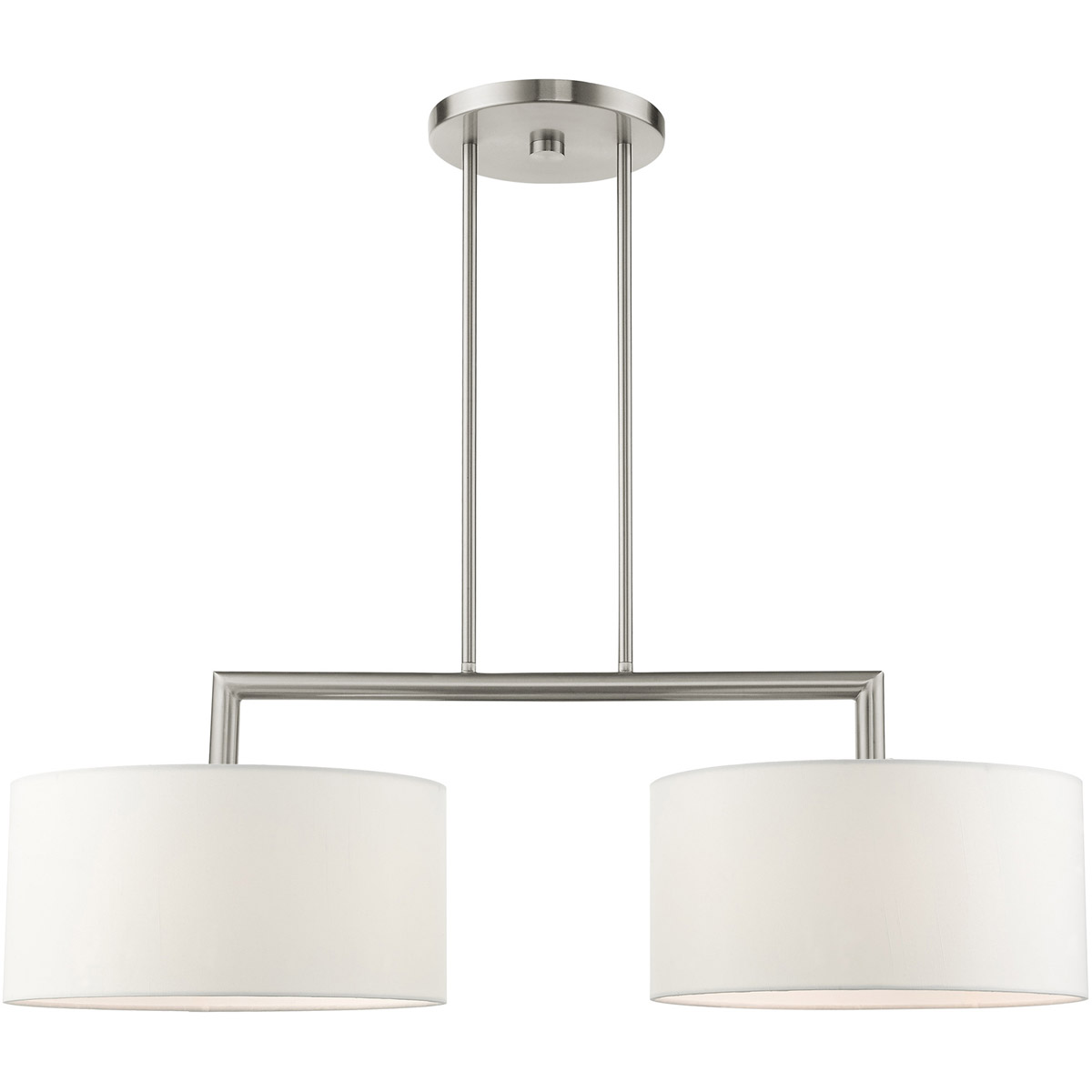 Meridian 2 Light 35 inch Brushed Nickel Linear Chandelier Ceiling Light