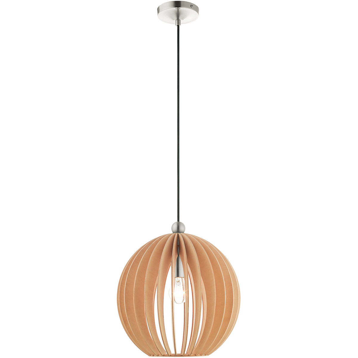 Pendants 1 Light 13.25 inch Brushed Nickel Pendant Ceiling Light