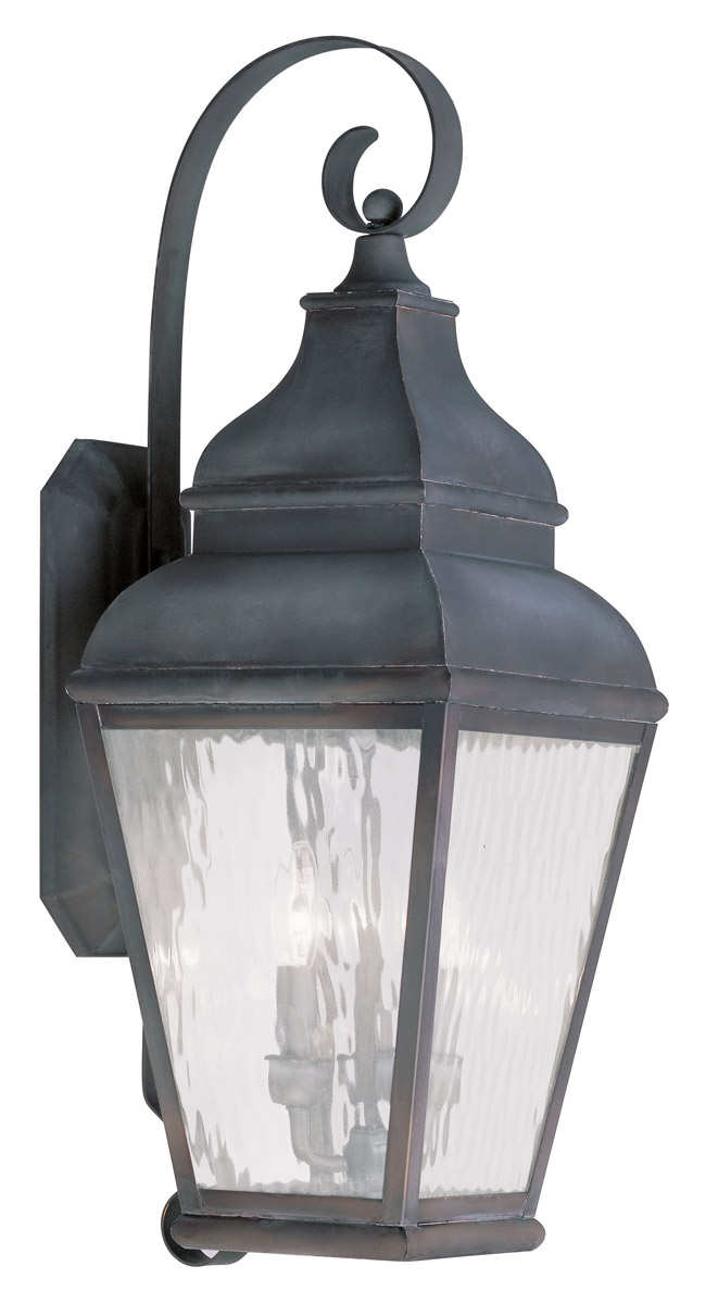 Exeter 3 Light 28 inch Charcoal Large Outdoor Wall Lantern