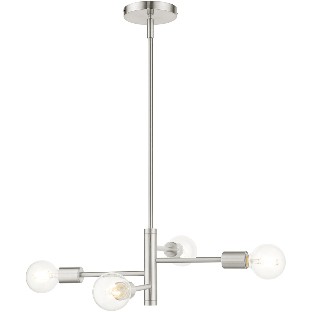 Bannister 4 Light 18 inch Brushed Nickel Small Chandelier Ceiling Light