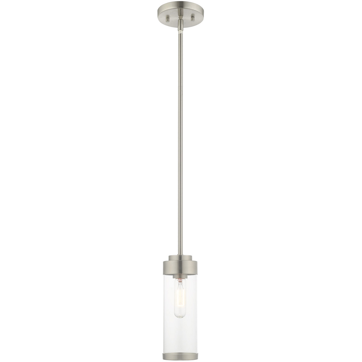 Hillcrest 1 Light 5.13 inch Brushed Nickel Mini Pendant Ceiling Light