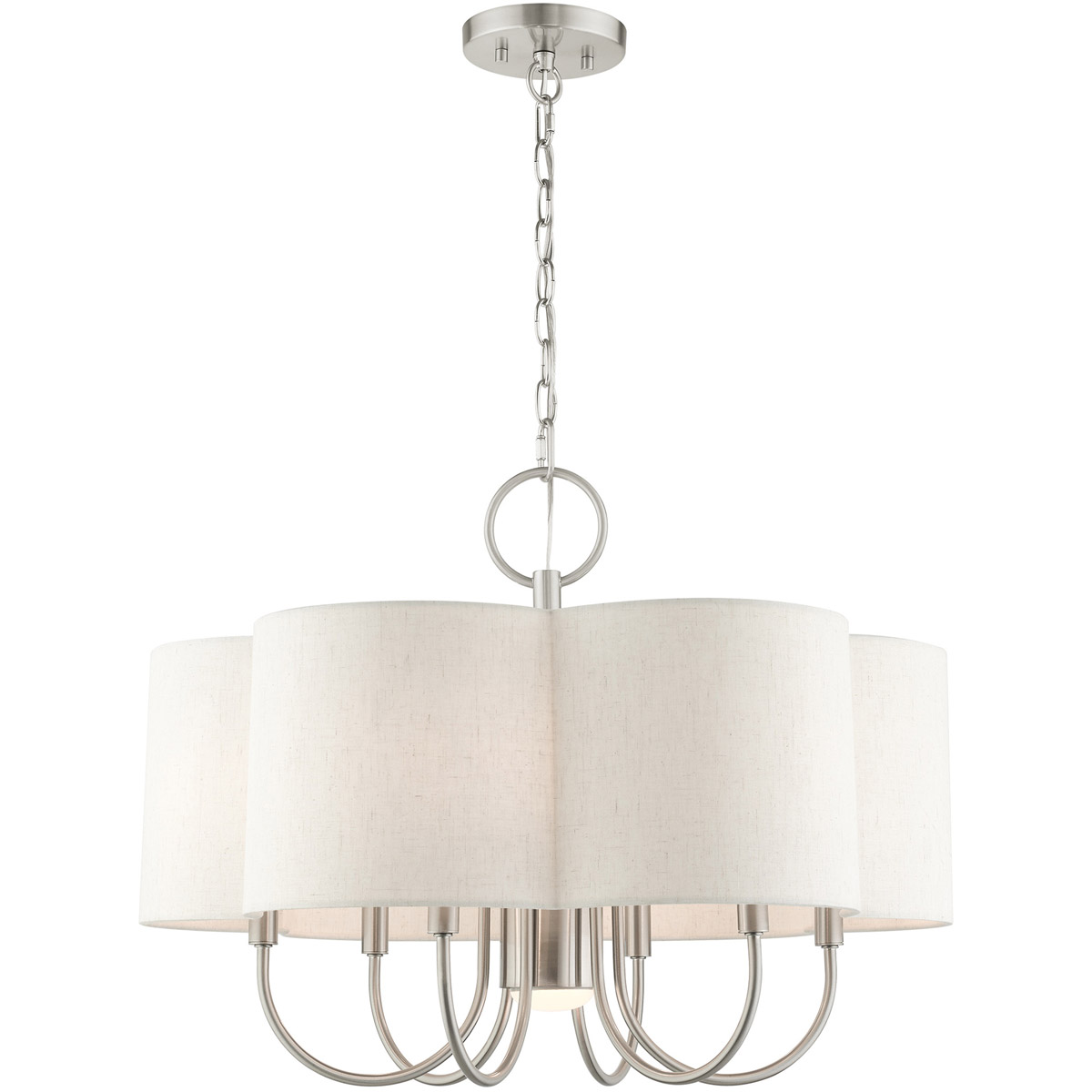 Solstice 7 Light 24 inch Brushed Nickel Pendant Chandelier Ceiling Light