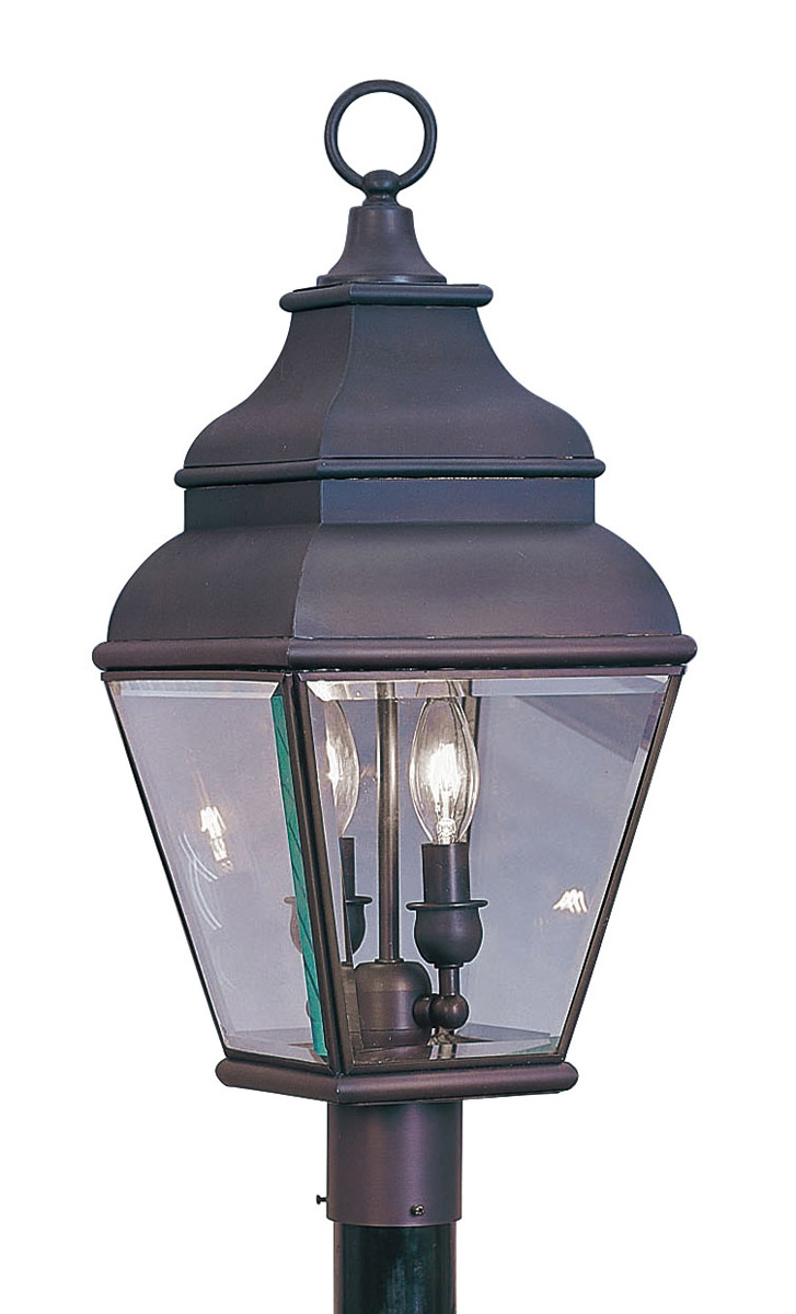 Exeter 2 Light 20.5 inch Bronze Outdoor Post Top Lantern