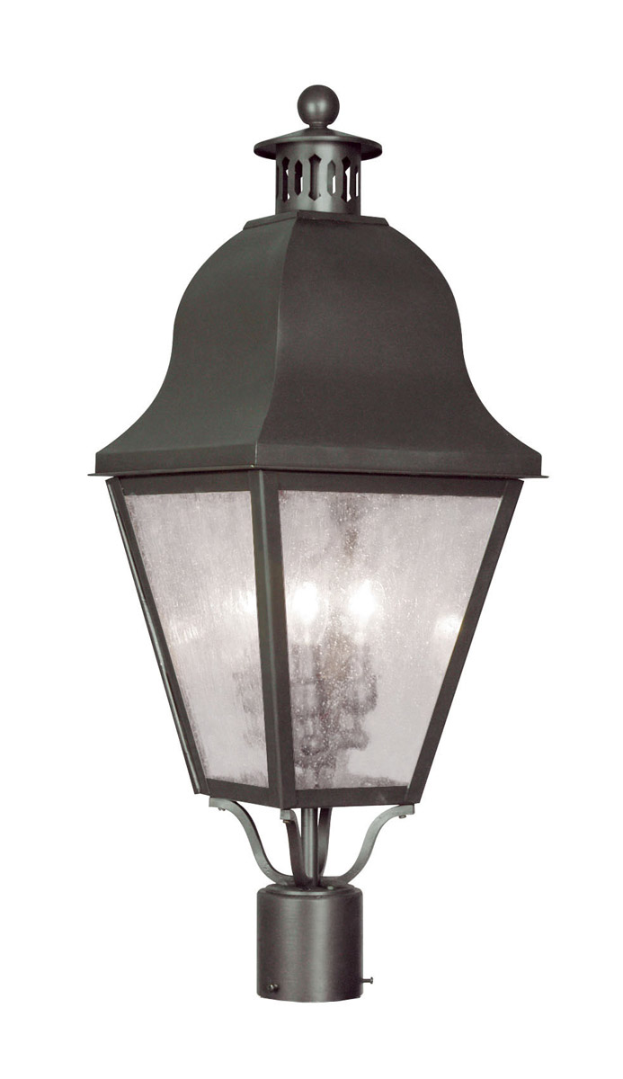 Amwell 3 Light 28 inch Bronze Outdoor Post Top Lantern