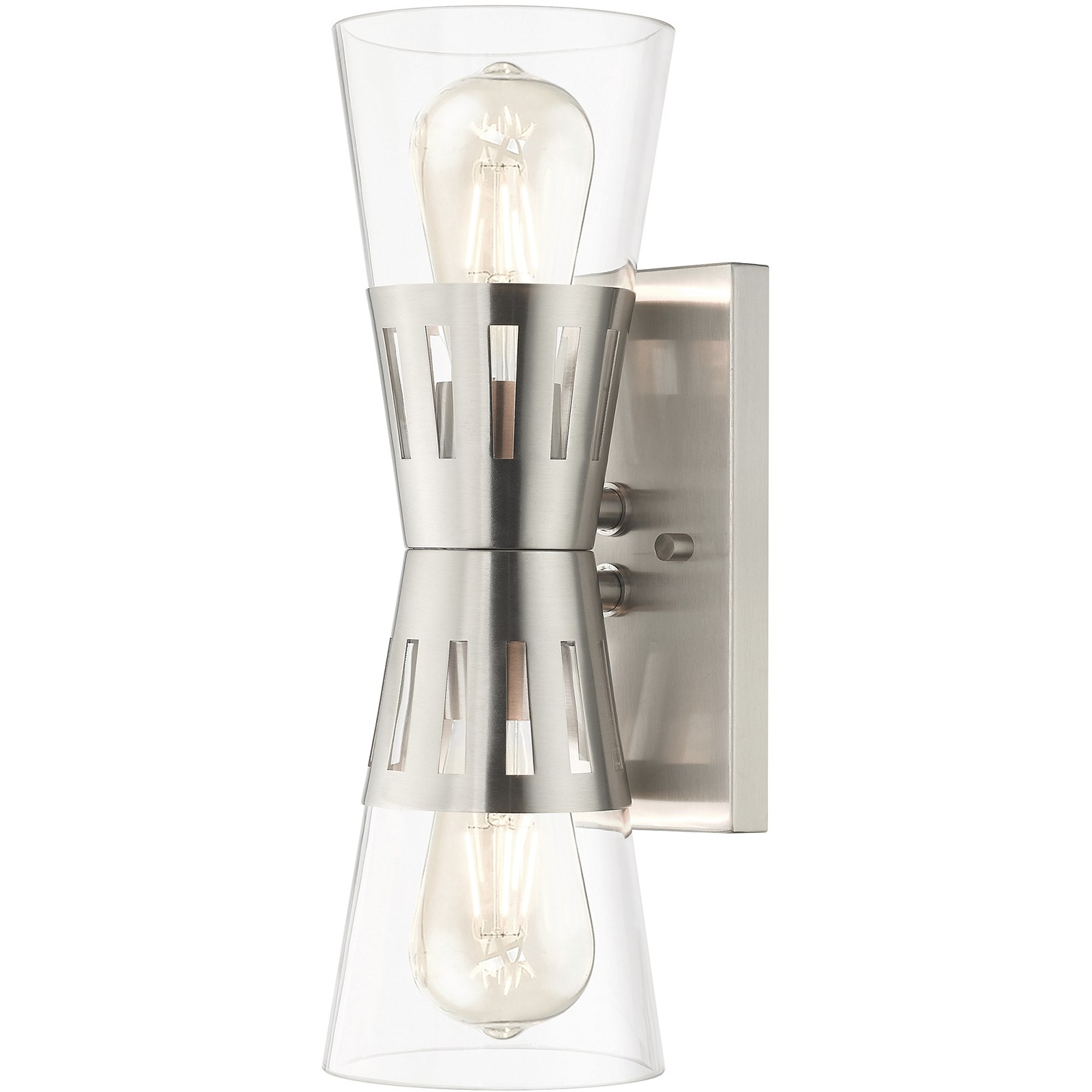 Bennington 2 Light 14.25 inch Brushed Nickel Sconce Wall Light