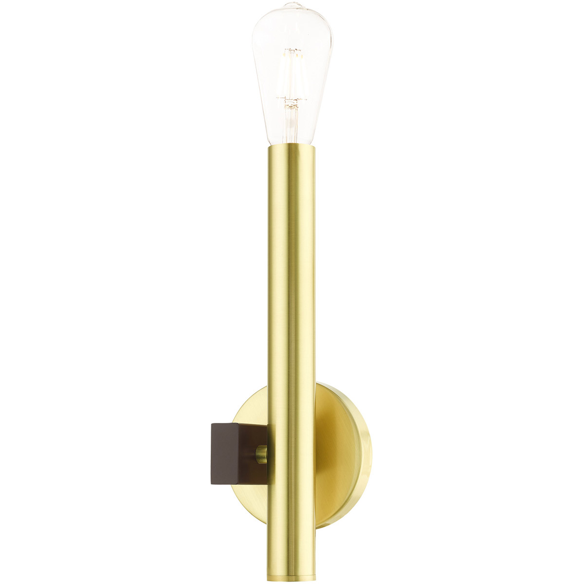 Helsinki 1 Light 5.13 inch Satin Brass with Bronze Accents ADA ADA Single Sconce Wall Light