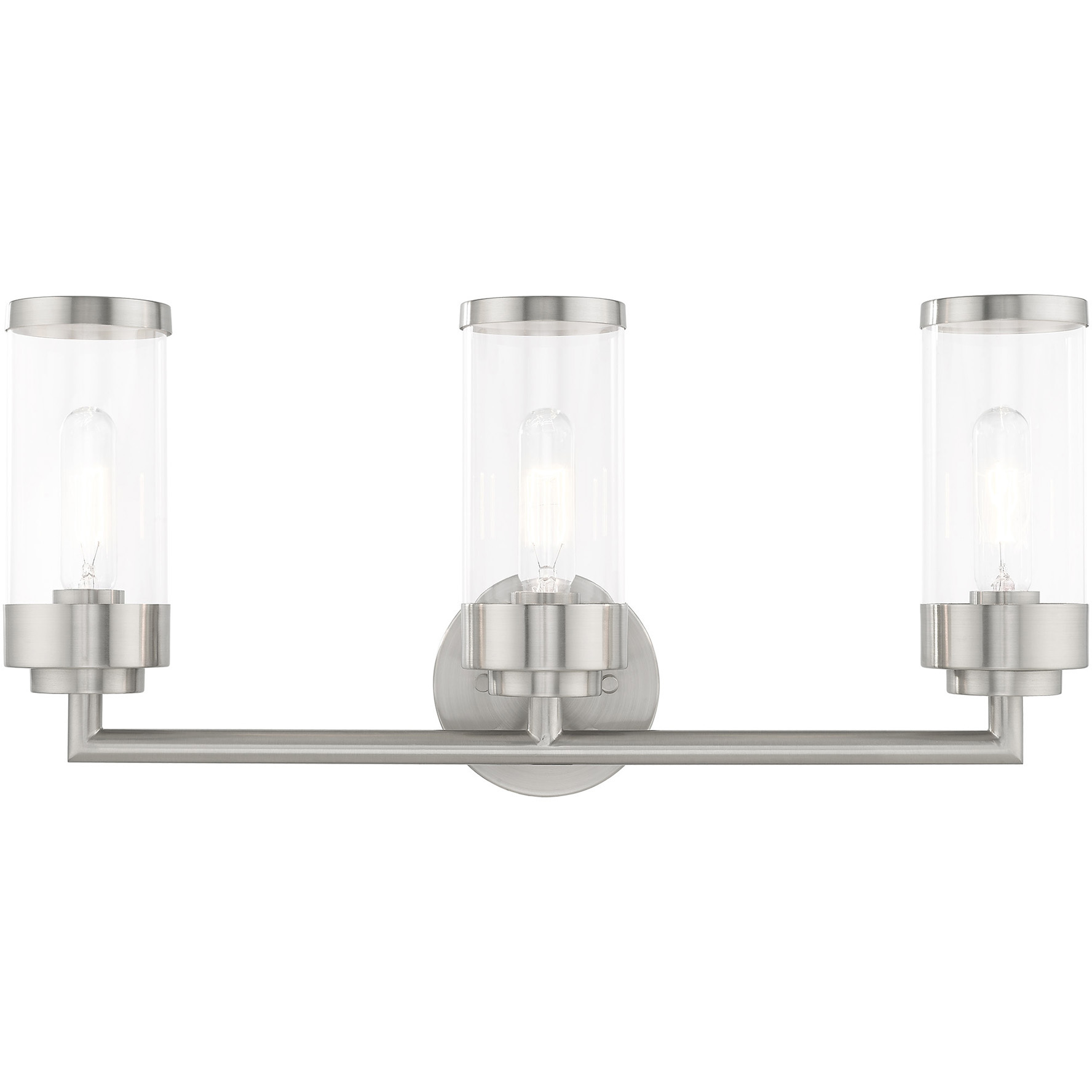 Hillcrest 3 Light 23.5 inch Brushed Nickel Bath Vanity Wall Light