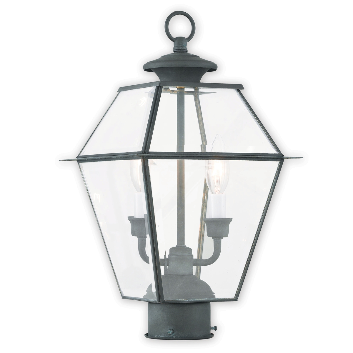 Westover 2 Light 16.5 inch Charcoal Medium Outdoor Post Top Lantern