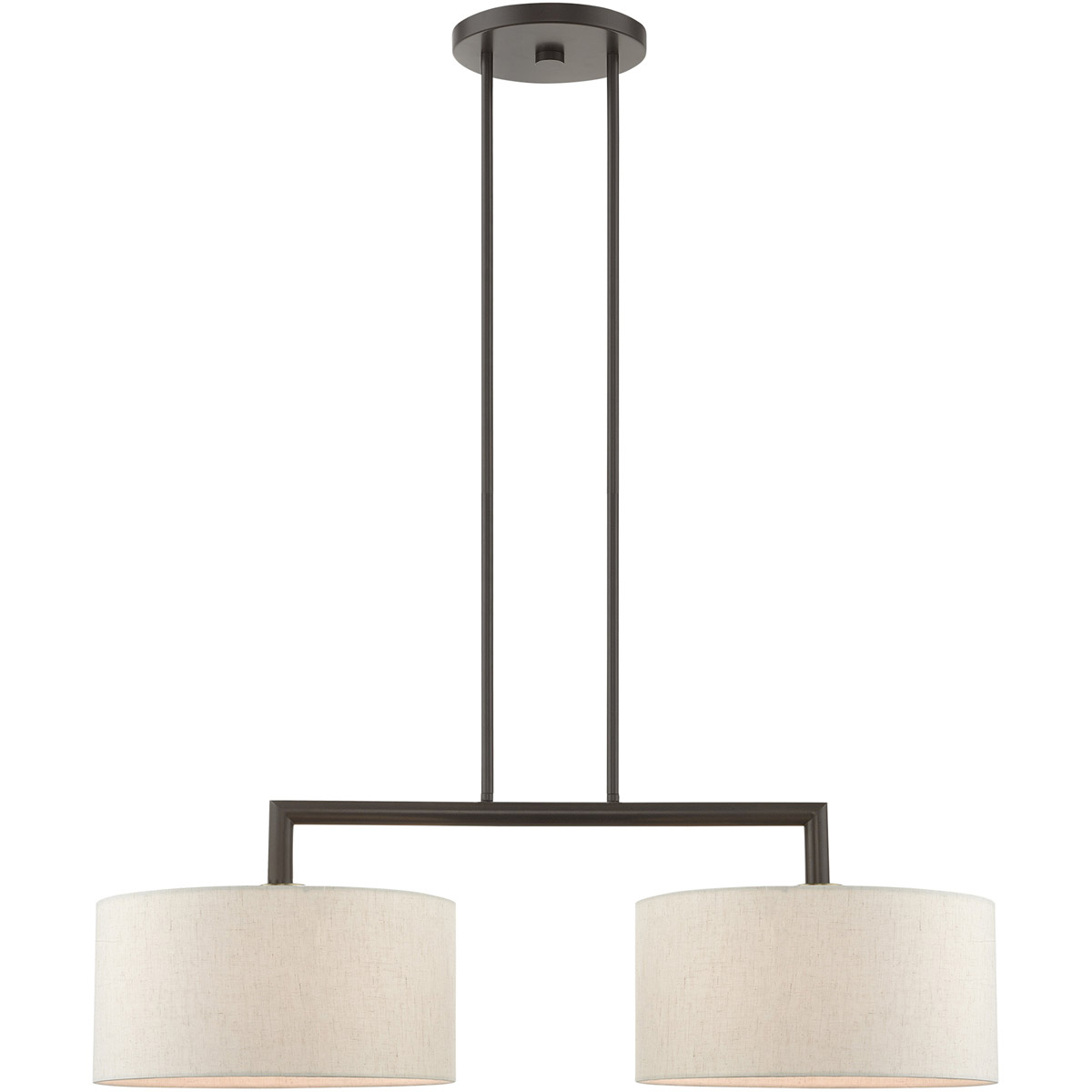 Monroe 2 Light 35 inch English Bronze Linear Chandelier Ceiling Light