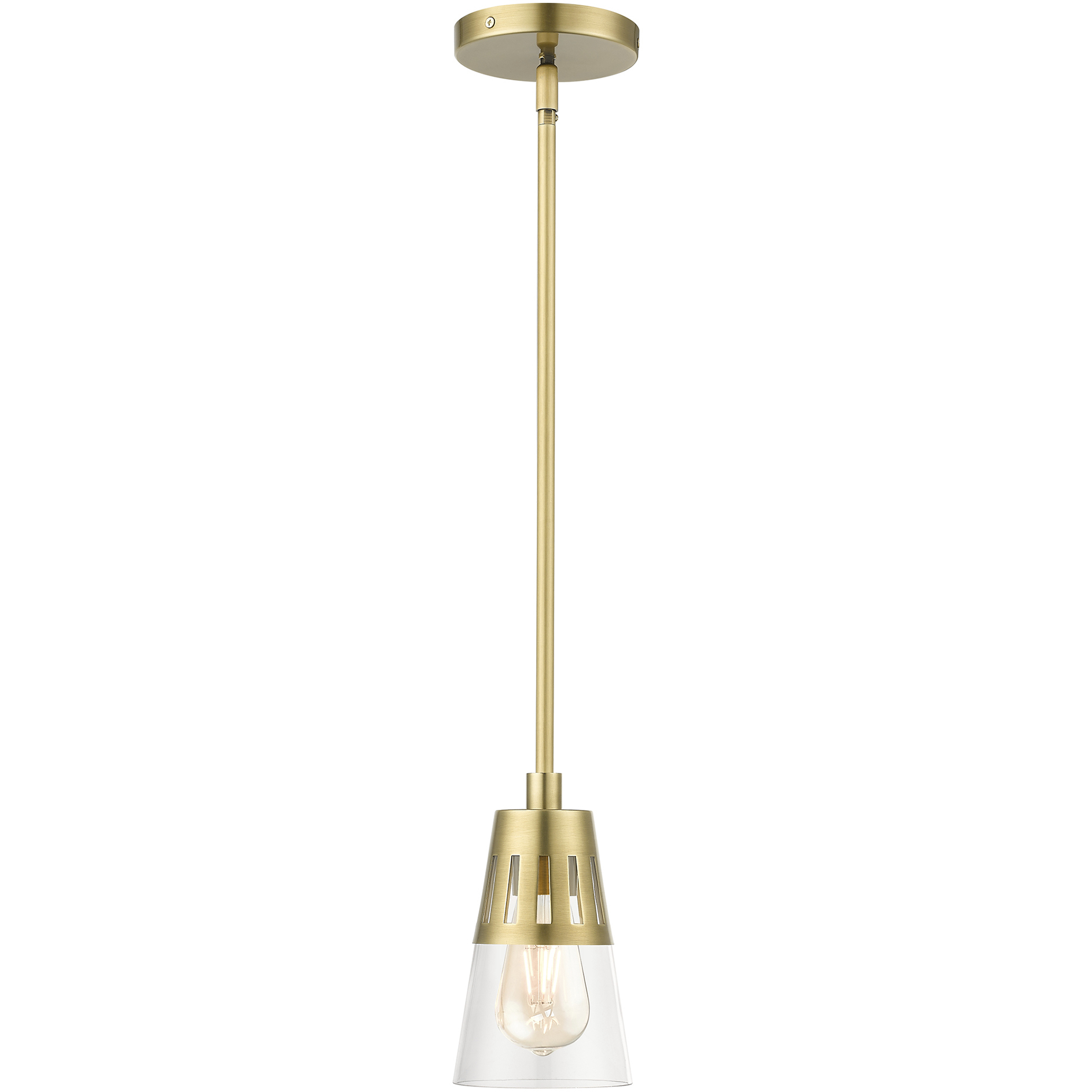 Brynhurst 1 Light 5.13 inch Natural Brass Mini Pendant Ceiling Light
