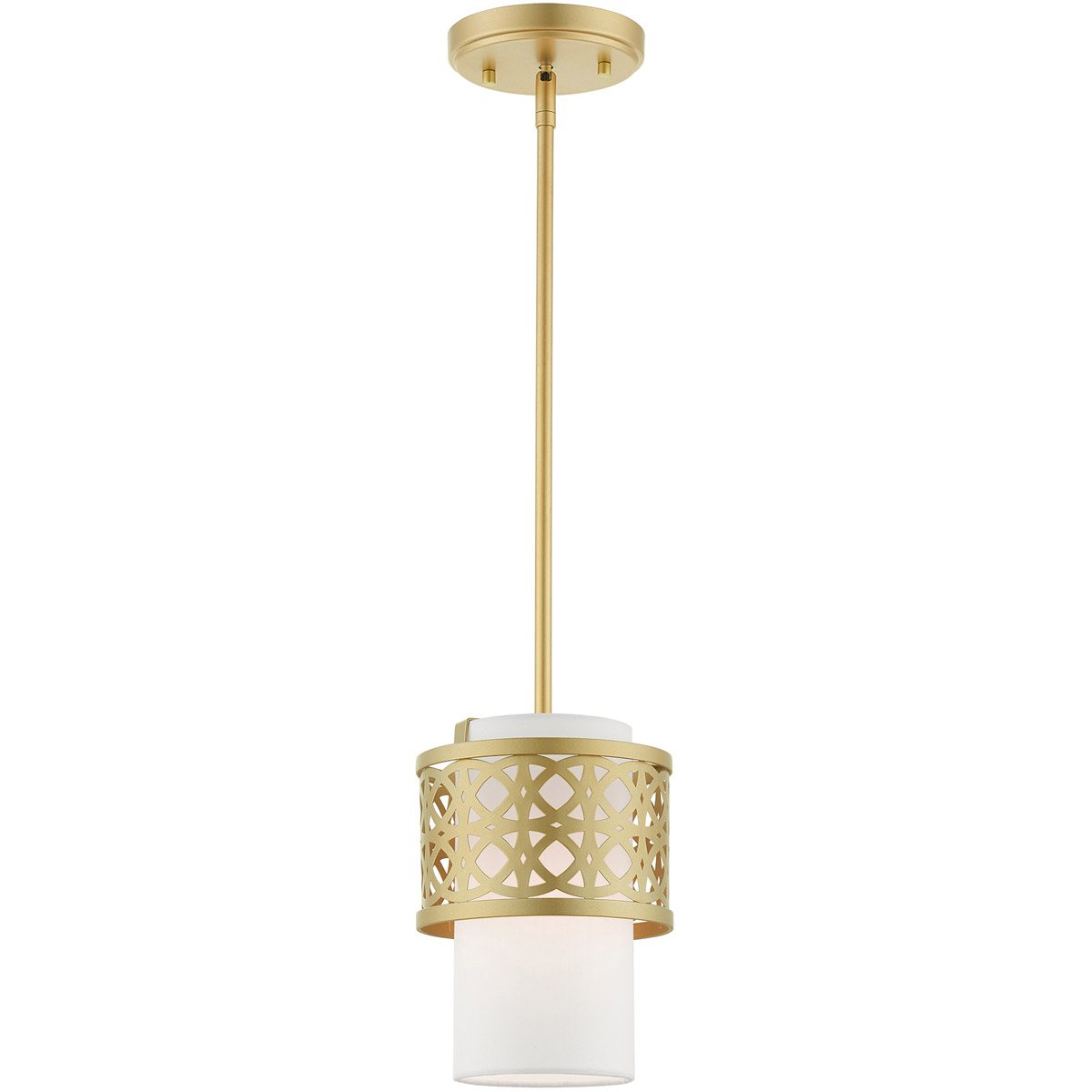 Calinda 1 Light 7.25 inch Soft Gold Mini Pendant Ceiling Light