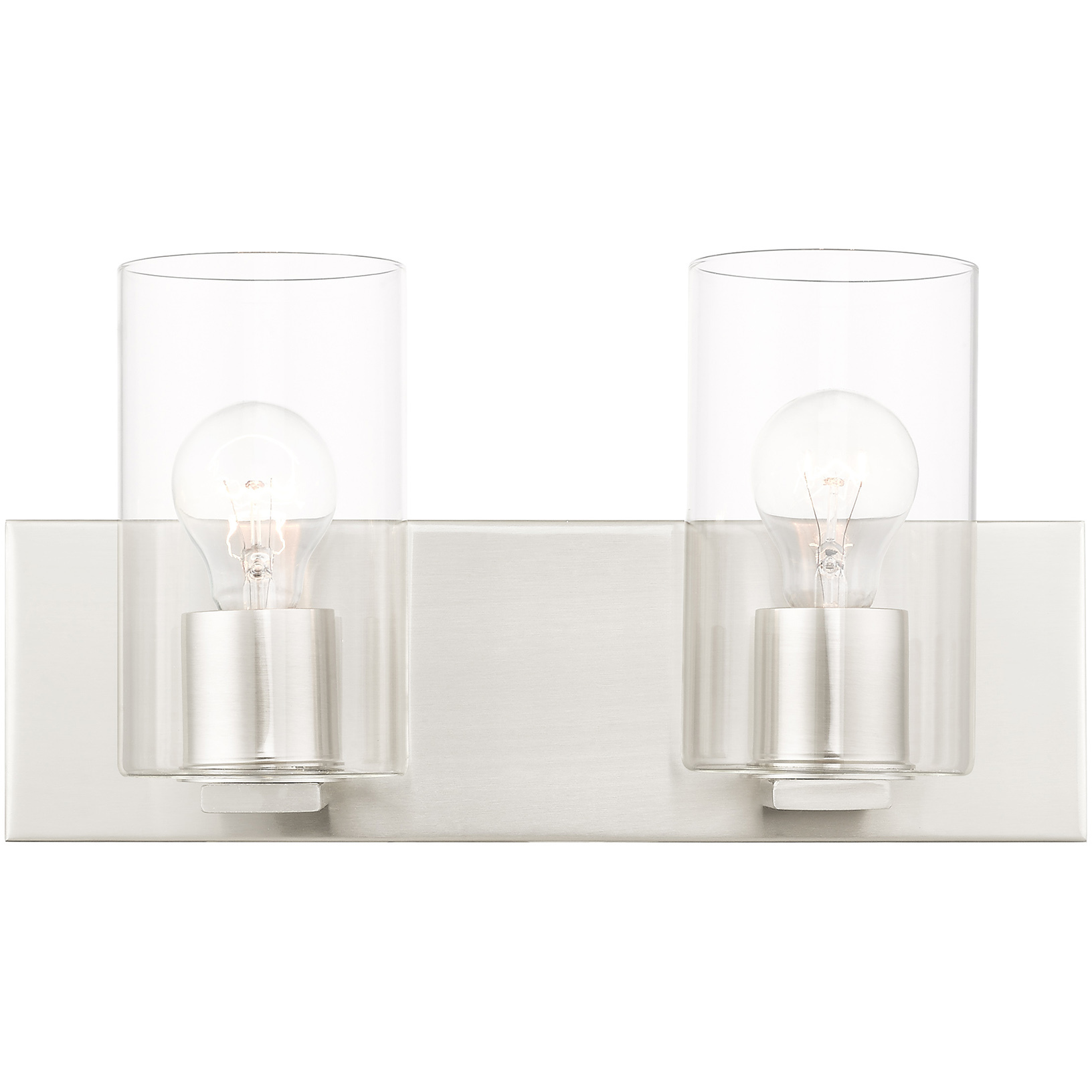 Zurich 2 Light 15 inch Brushed Nickel Vanity Sconce Wall Light