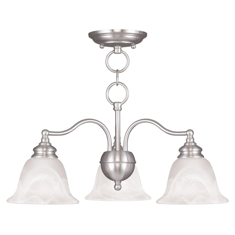 Essex 3 Light 20 inch Brushed Nickel Convertible Dinette Chandelier/Ceiling Mount Ceiling Light