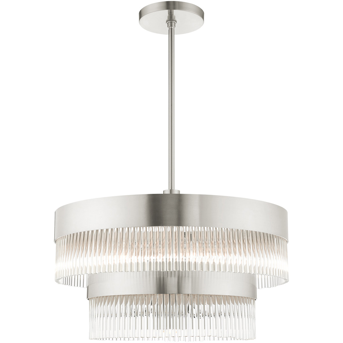 Nowrich 7 Light 24 inch Brushed Nickel Chandelier Ceiling Light