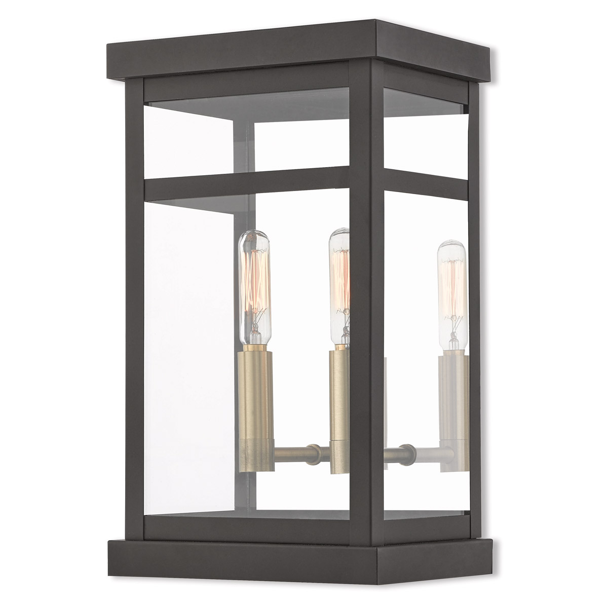 Hopewell 2 Light 12.75 inch Bronze Outdoor Wall Lantern