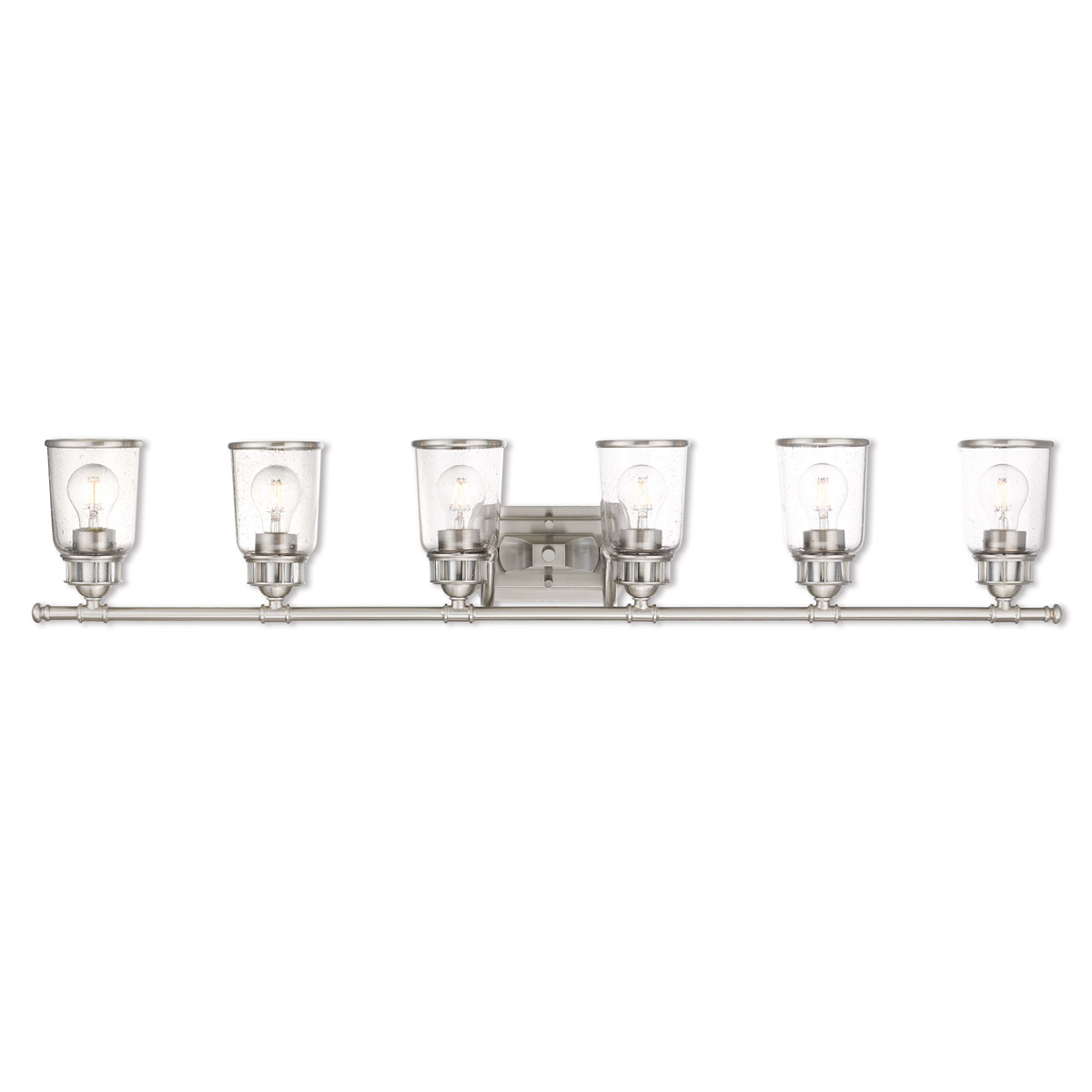 Lawrenceville 6 Light 47.5 inch Brushed Nickel Bath Vanity Wall Light