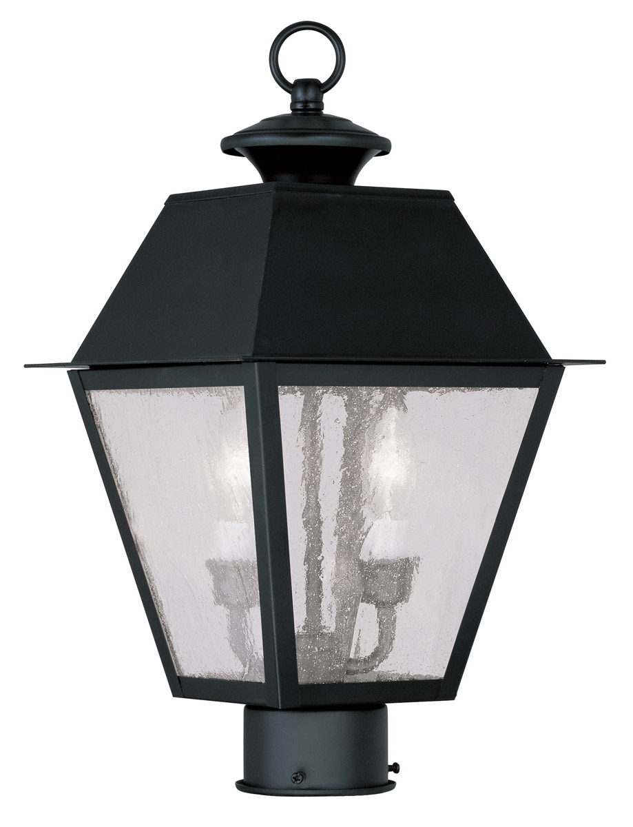 Mansfield 2 Light 17.5 inch Black Medium Outdoor Post Top Lantern