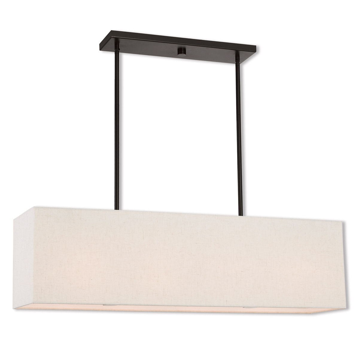 Summit 4 Light 36 inch English Bronze Linear Chandelier Ceiling Light 