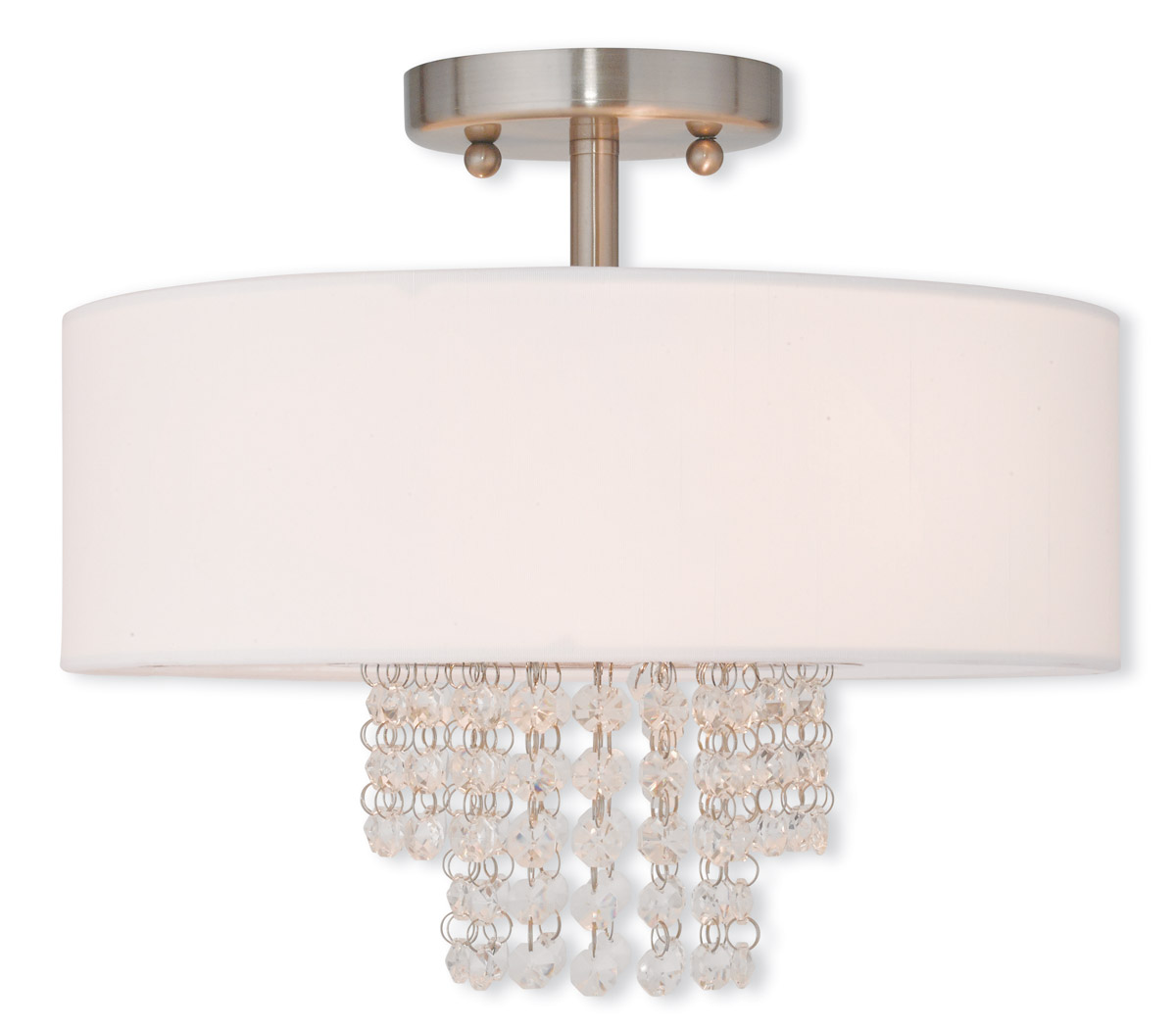 Carlisle 2 Light 13 inch Brushed Nickel Semi-Flush Mount Ceiling Light