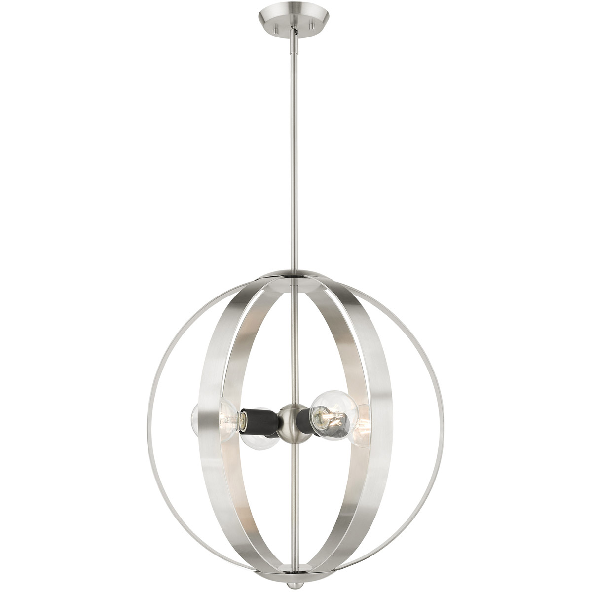 Modesto 4 Light 20 inch Brushed Nickel Chandelier Ceiling Light