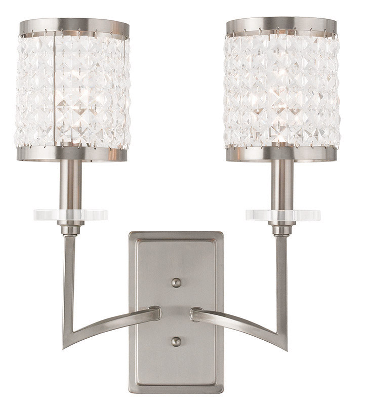 Grammercy 2 Light 14 inch Brushed Nickel Wall Sconce Wall Light