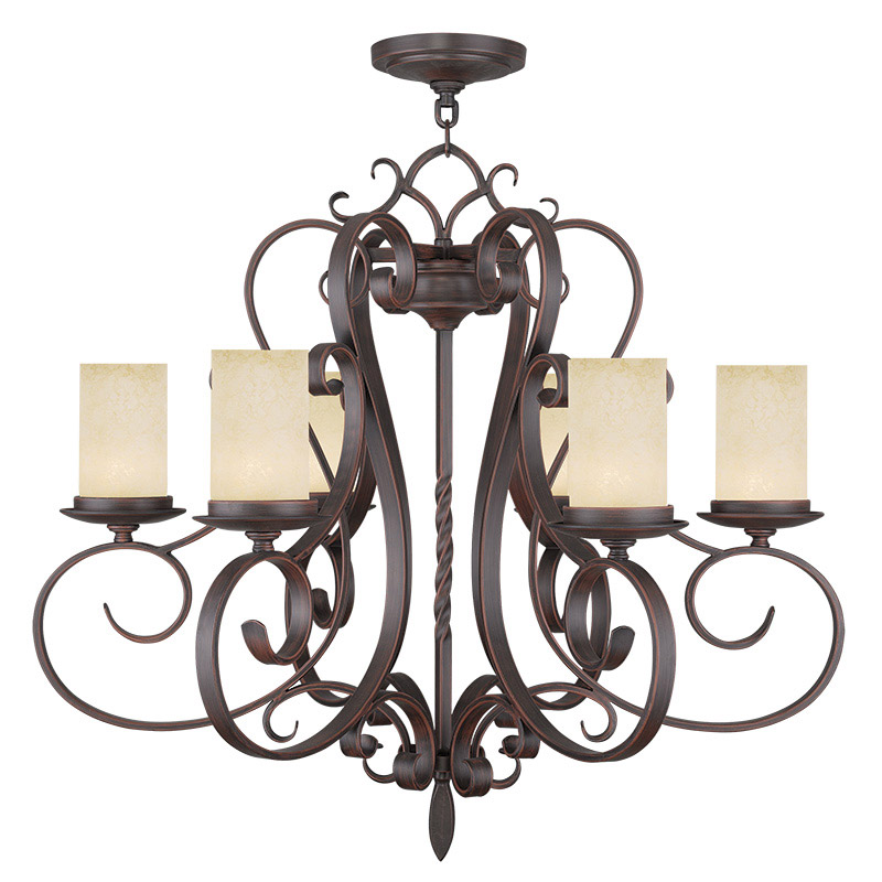 Millburn Manor 6 Light 29.5 inch Imperial Bronze Chandelier Ceiling Light